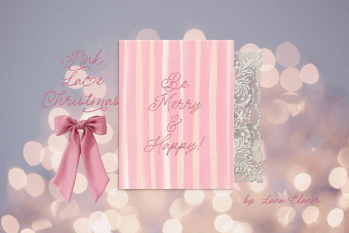 Pink Lace Christmas, an Object Graphic by Lana Elanor (Photo 3 of 12)