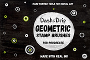 Geometric Stamp Brushes - Procreate, a Brush Add-On by INKY STAMP BRUSHES (Thumbnail 1 of 10)