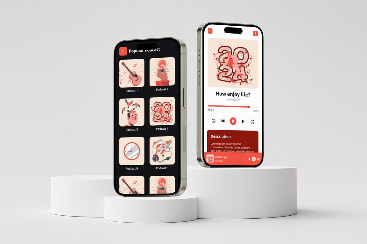 Musikita Music Player Mobile App UI, an UI Kit Template by Lumina_ui_ux202 (Photo 6 of 7)