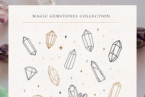 Logo Elements With Gemstones Vector