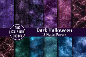 Dark Halloween Backgrounds, an Illustration by Craft Nest