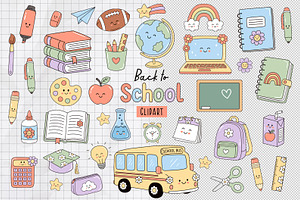 Back to School Vector Clipart Pack