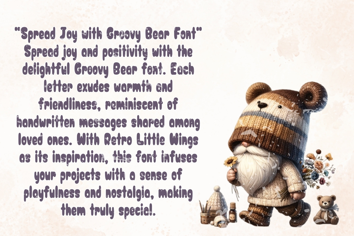 GROOVY BEAR - Handwritten, a Handwritten Font by Charmingbear59.design (Photo 2 of 5)