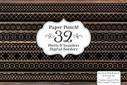 Black Vector Lace Borders, an Illustration by Amanda Ilkov (Thumbnail 3 of 5)