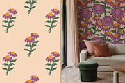 Garden Flowers patterns & clipart, a Pattern Graphic by Carpet Tapete Pretzel (Thumbnail 9 of 15)