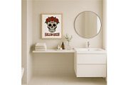 Hallow-Queen Sugar Skull Wall Art, a Background Graphic by LaseredNinja (Thumbnail 6 of 7)