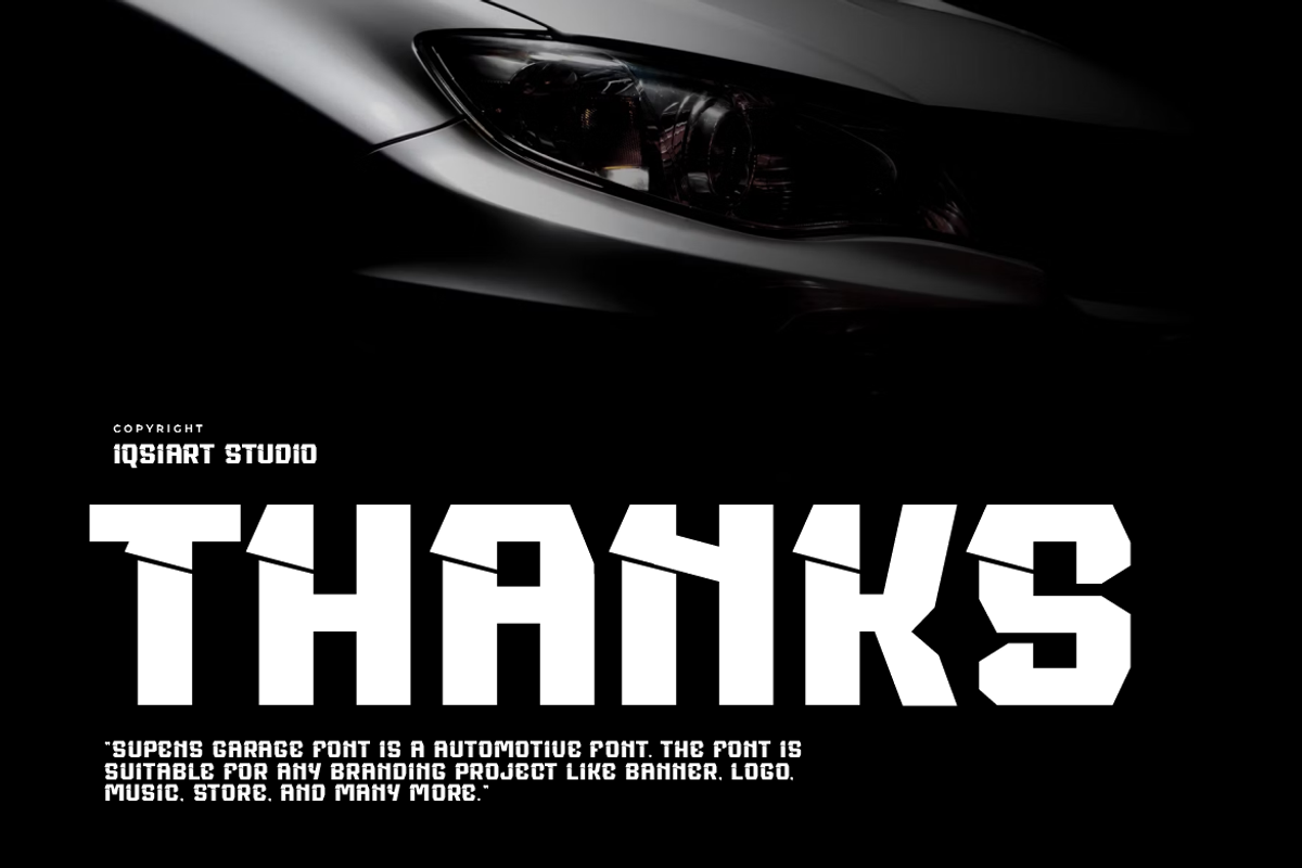 Ikoyro - Automotive Font, a Sans Serif Font by Iqsiart Studio (Photo 4 of 7)