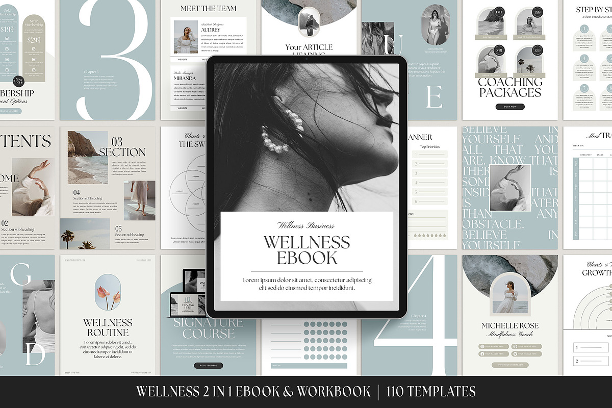 Wellness Course Creator Bundle CANVA, a Presentation Template by Studio Loire (Photo 2 of 9)