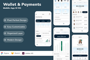 Wallet & Payments Mobile App UI Kit