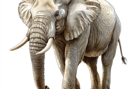Majestic African Elephant Walking Wi, a Background Photo by Pixeness
