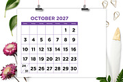 2027 Large No. Color 8.5x11 Calendar, a Stationery Template by Running With Foxes (Thumbnail 5 of 6)
