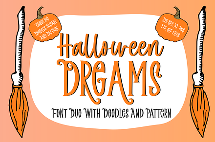 Halloween Dreams | A Font Duo, a Script Font by Fikryal Studio
