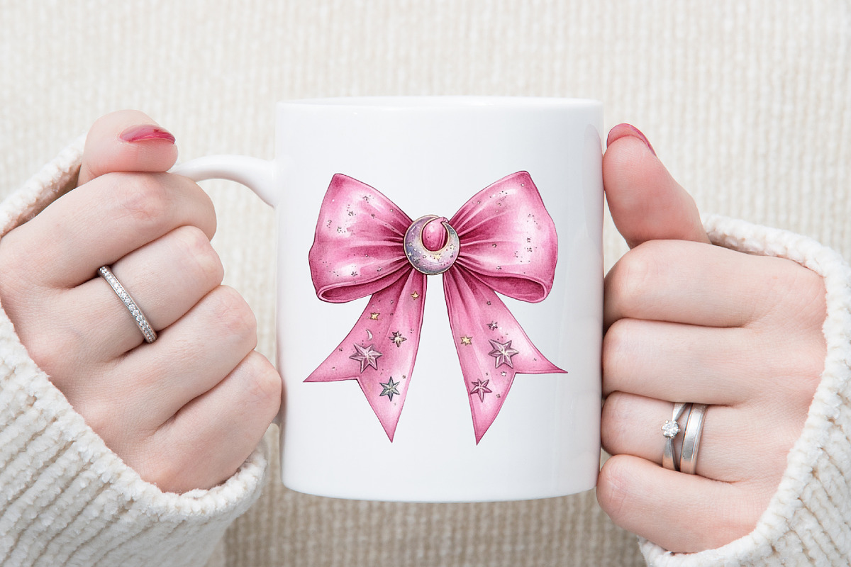 Coquette Pink Bow Clipart, an Illustration by Sublimation Artist (Photo 5 of 6)