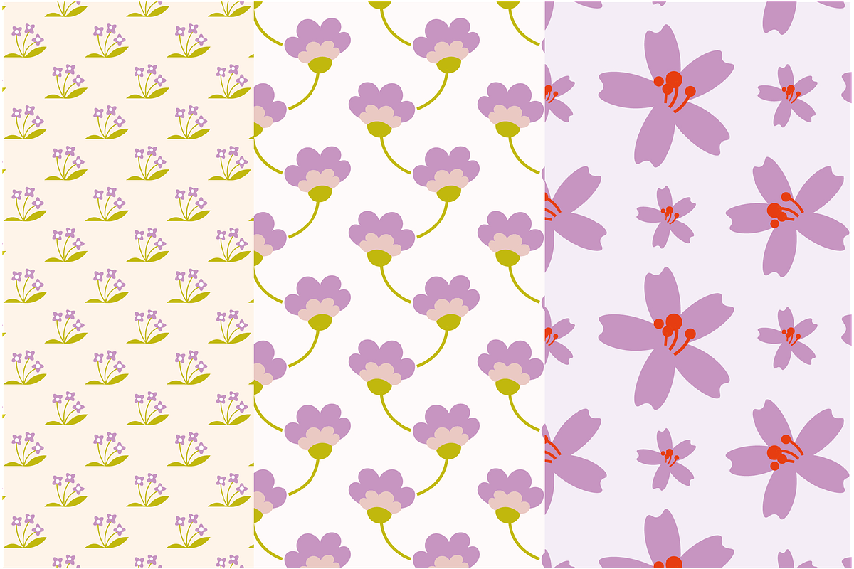 Naive Flower Pattern Bundle, a Pattern Graphic by Bonfloret Studio (Photo 12 of 16)