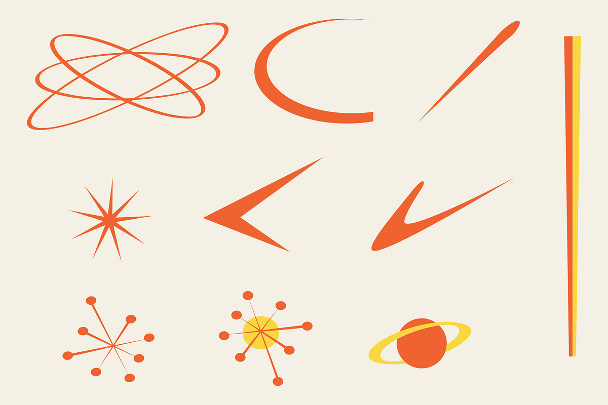Vector Retro Rockets, a Technology Illustration by Carolyn Packard Design (Photo 8 of 9)