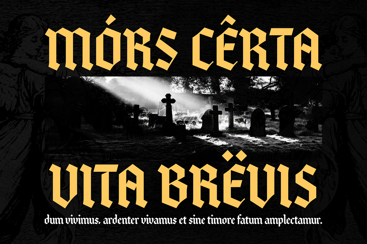 Quitestar – Modern Blackletter, a Blackletter Font by Typia Nesia (Photo 4 of 12)
