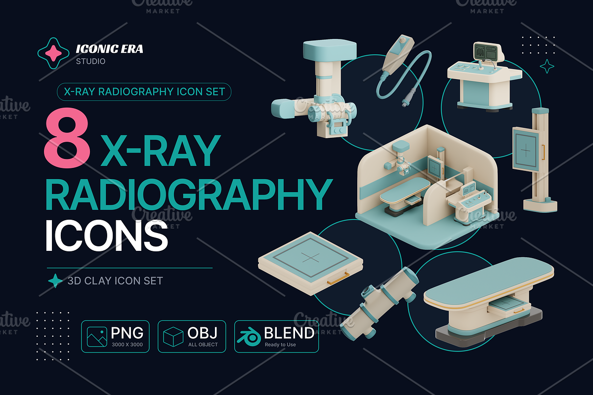 X-Ray Radiography 3D Icons, an Object 3D Model by Iconic Era (Photo 1 of 3)