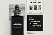 Aesthetic Instagram Templates VIII, a Social Media Template by Instprofi | Studio Estimo (Thumbnail 1 of 8)
