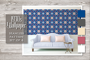 Vintage Seamless Pattern Navy/Spice, a Pattern Graphic by Barbara's iCandy (Thumbnail 7 of 7)
