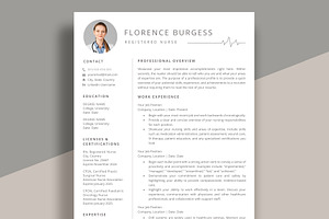 Nurse Resume Template/ Medical CV