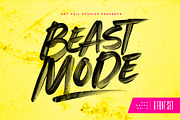Beast Mode SVG Brush Font, a Handwritten Font by Sam Parrett (Thumbnail 1 of 9)