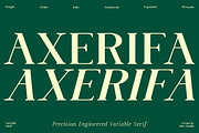 Axerifa Variable, a Serif Font by Slex Studio (Thumbnail 1 of 12)