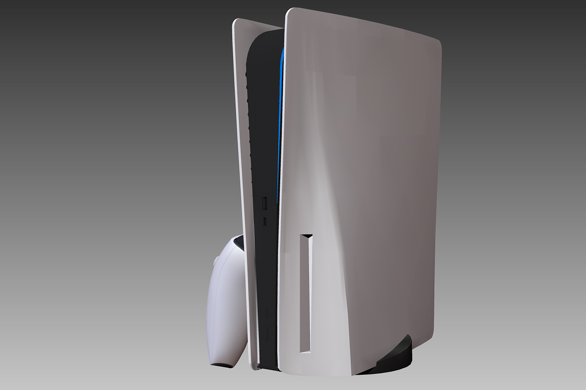 PLAYSTATION 5 + DUALSENSE low-poly, an Object 3D Model by 2$ SHOP (Photo 4 of 7)