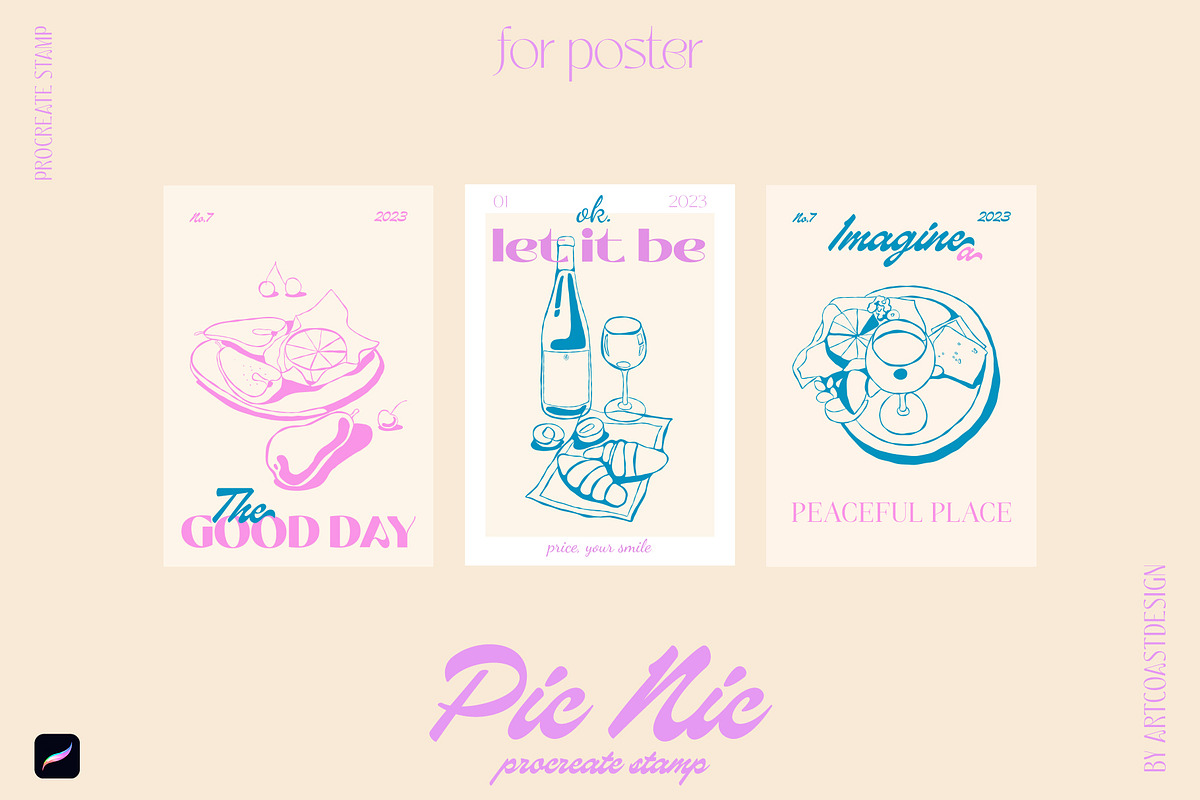 Procreate Picnic & Barbecue Stamp, a Brush Add-On by Spasibenko Art (Photo 3 of 6)