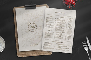 Elegant Food Menu Template, a Flyer Template by BrandPacks