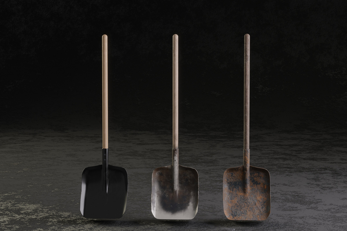 Shovel Set, an Object 3D Model by mockupzz (Photo 6 of 9)