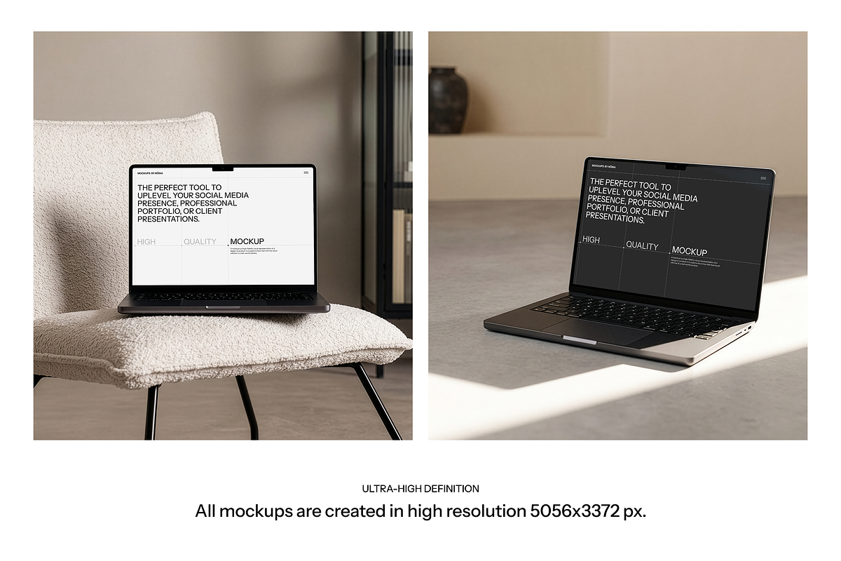 Premium MacBook Mockup Set, a Mac Mockup by The Noma Studio (Photo 5 of 7)