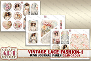 Lace fashion Junk Journal Kit part 1, a Person Illustration by CraftArtStory (Thumbnail 5 of 6)