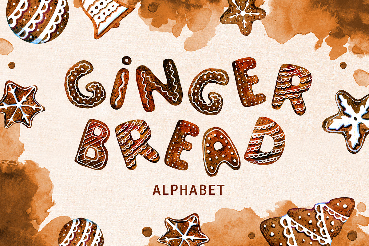Gingerbread alphabet, an Object Graphic by alex__marina
