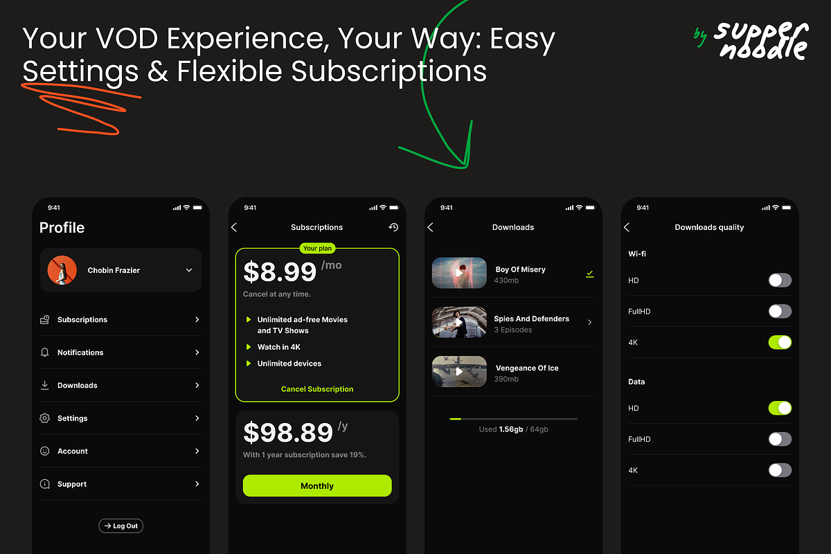 Muxx – Streaming App Design, an App Template by SupperNoodle (Photo 5 of 5)