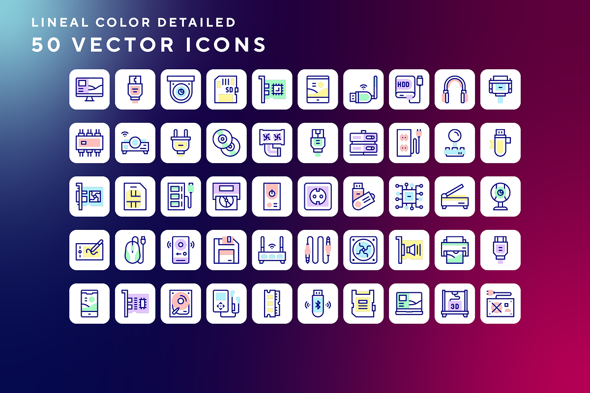 Hardware icons, an Outline Icon by Wencory (Photo 1 of 2)
