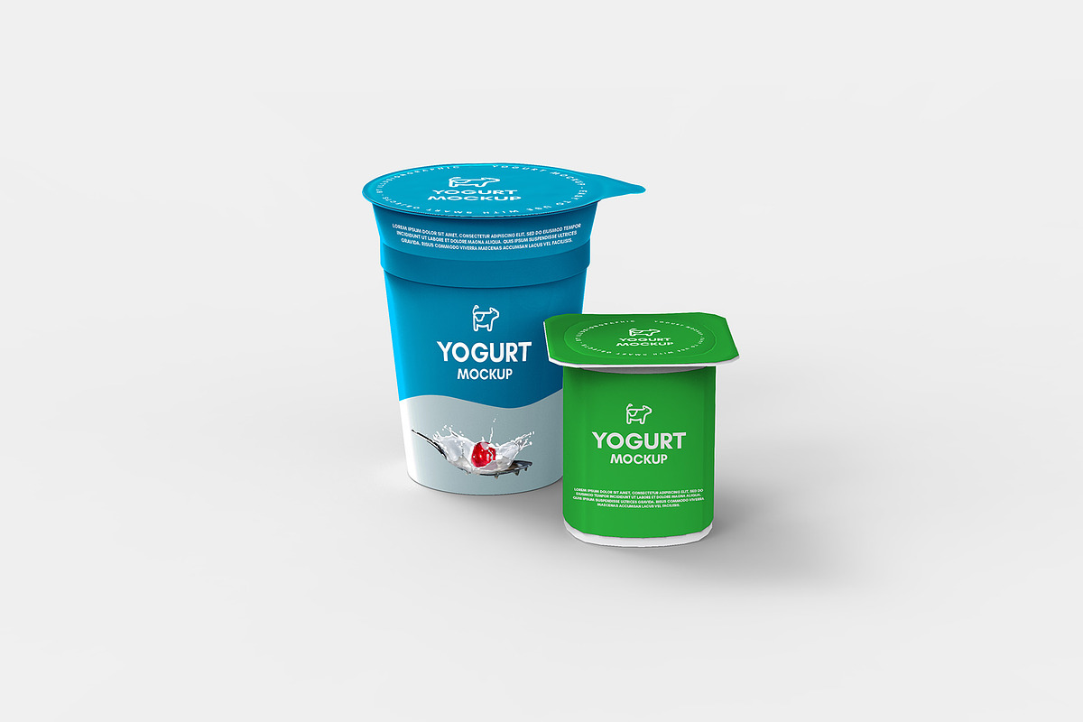 Yogurt Mockups - 9 Views, a Packaging Mockup by Illusiongraphic (Photo 10 of 14)