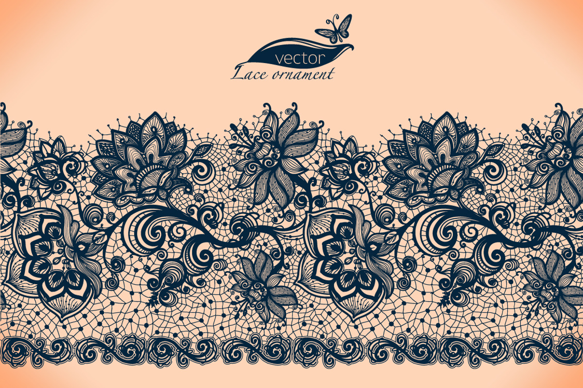 Lace ribbon seamless pattern, a Pattern Graphic by Vikpit (Photo 2 of 4)