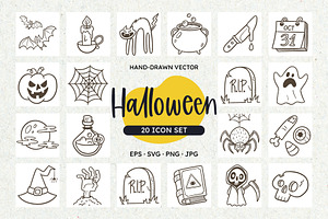 Halloween Icon Set, an Outline Icon by insemar