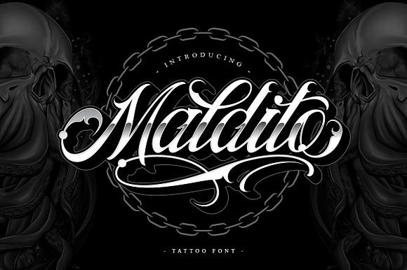 Maldito Font | Tattoo Style preview 8