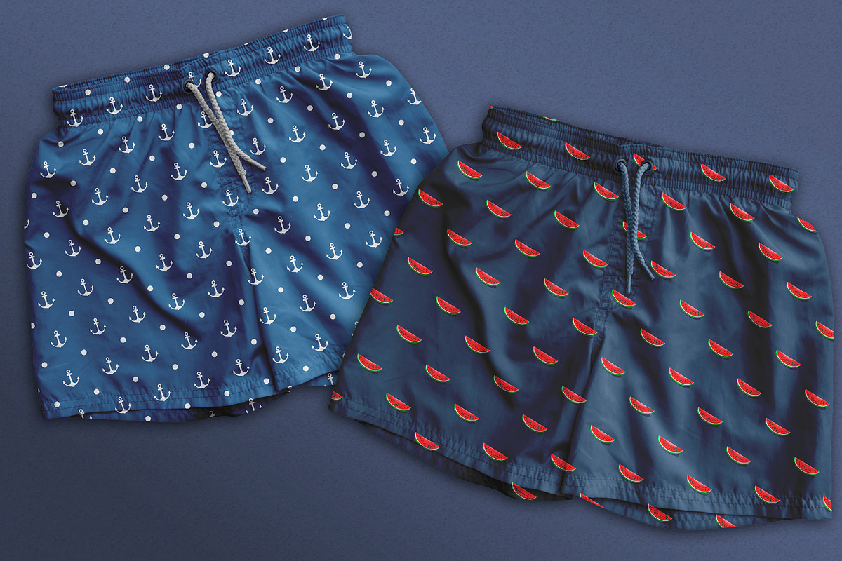 Men's Swimming Shorts Mockup, an Apparel Mockup by Lemon Workshop (Photo 2 of 3)