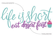Funland procreate brush calligraphy, a Brush Add-On by chattypress (Thumbnail 3 of 3)