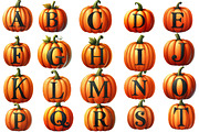 Pumpkin Letter Sublimation Bundle, an Illustration by Designworld (Thumbnail 3 of 5)