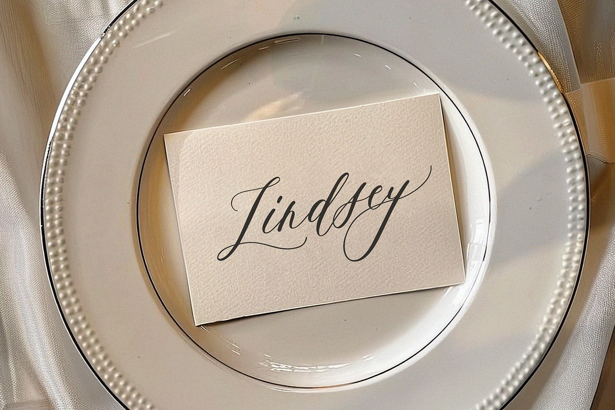 Franchesca |Wedding Calligraphy Font, a Script Font by Calamar Studio (Photo 9 of 15)