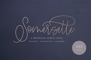 Somersette Script Font 