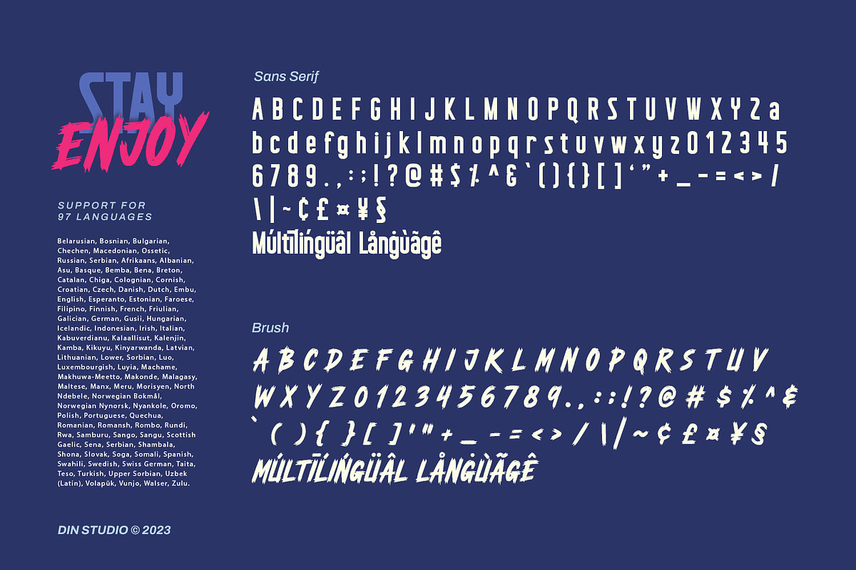 Stay Enjoy, a Script Font by din-studio.com (Photo 7 of 11)