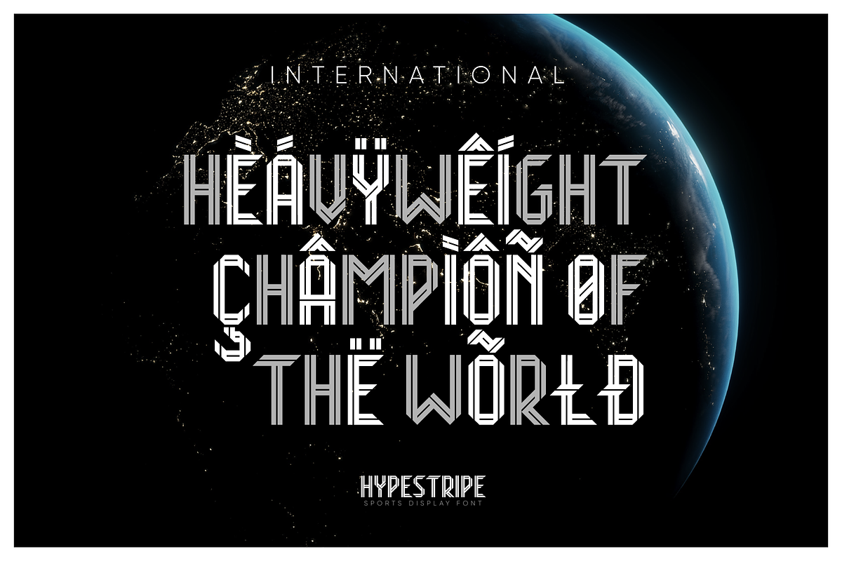 Hypestripe Sports Display Font, a Sans Serif Font by Alphabet Agency (Photo 8 of 9)