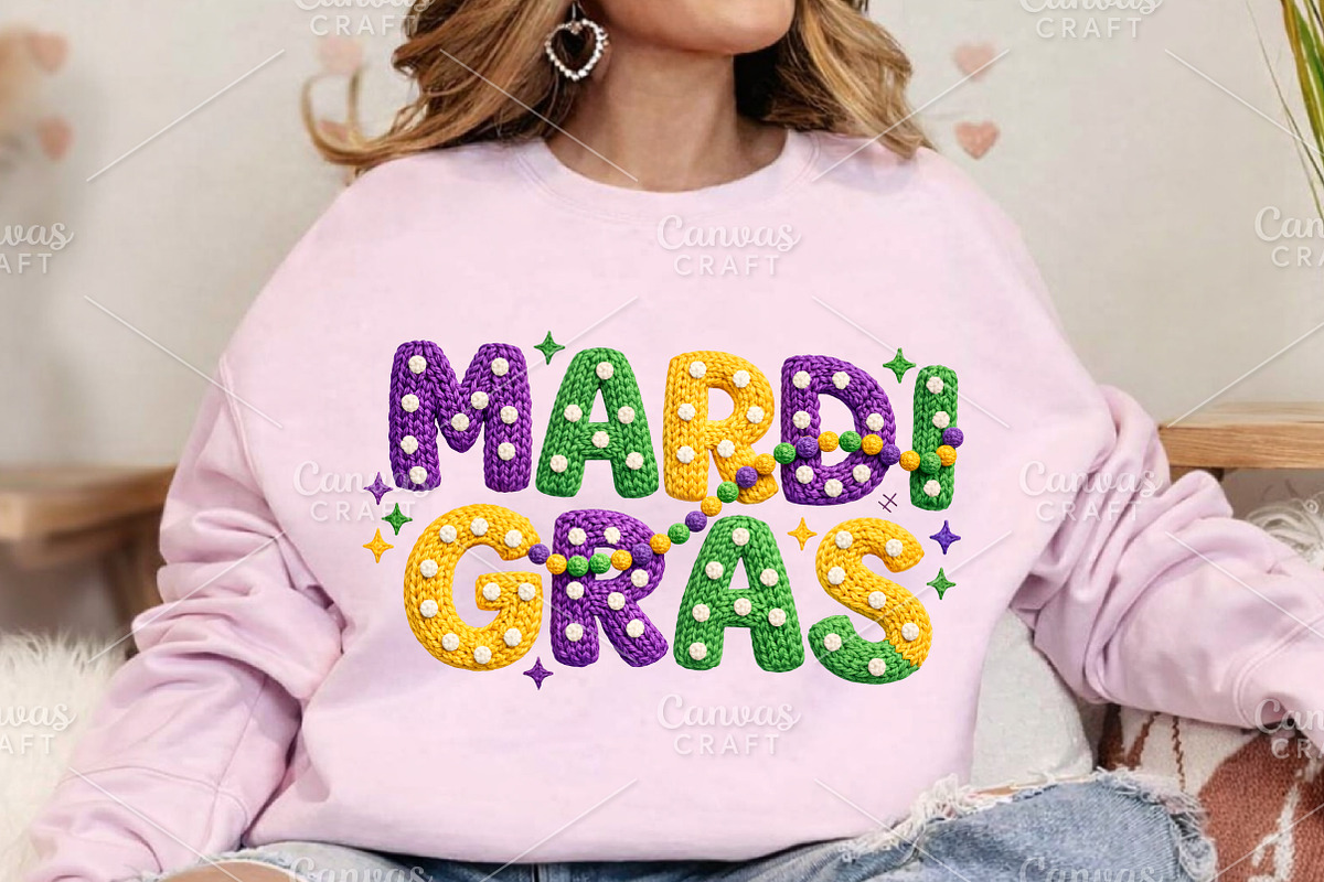 Retro Mardi Gras Bow Png, an Illustration by Canvas Craft (Photo 6 of 6)