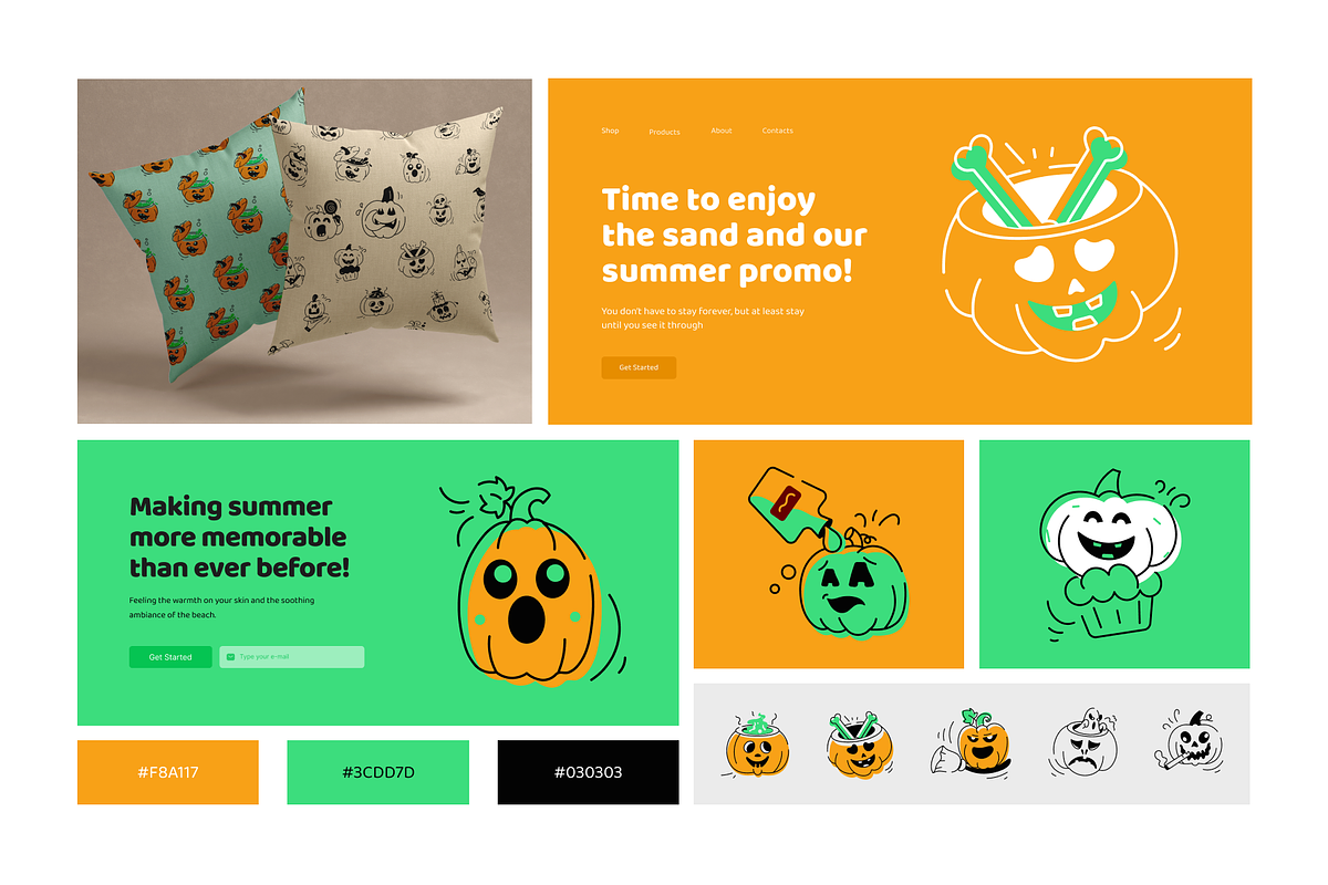 Animated Pumpkin Doodle Icons, a Duotone Icon by Vectors Market (Photo 4 of 9)