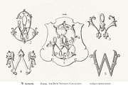 Antique Vintage Monogram Initial W, an Object Graphic by Antique Monograms (Thumbnail 4 of 4)