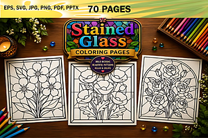 Stained Glass Coloring Book